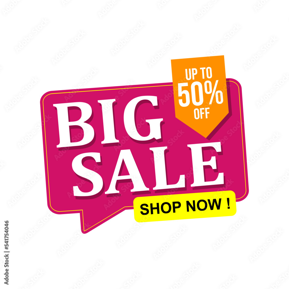 Big Sale and Special Offer Poster Vector illustration