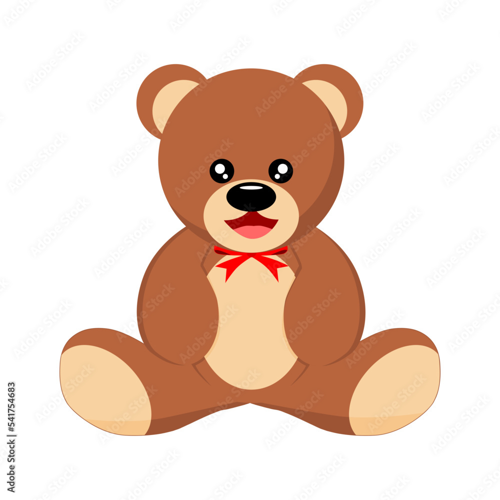 Fototapeta premium Teddy bear toy cartoon vector illustration graphic design