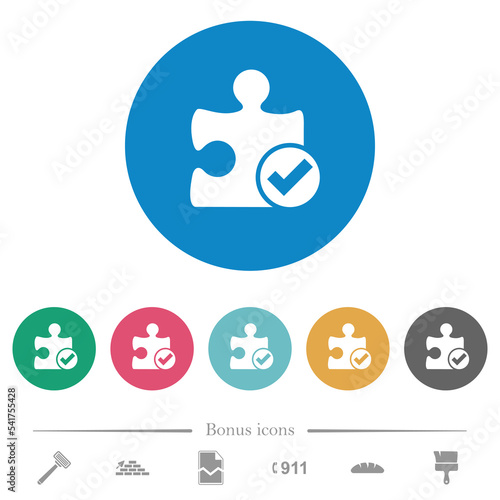 Plugin ok flat round icons