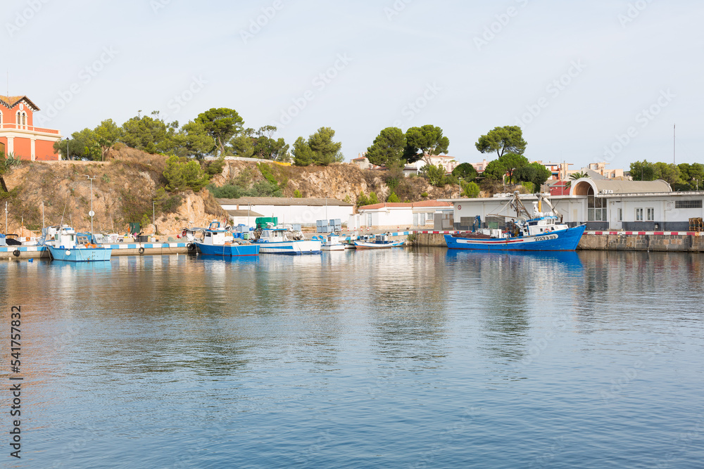 Fishing in port in the town of Sant Feliu de Gixols in the province of Girona, Catalonia, Spain.