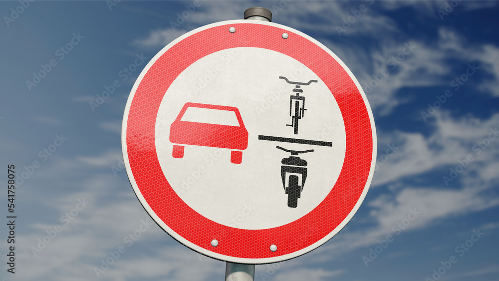 Neues Verkehrszeichen Überholverbot von einspurigen Fahrzeugen für mehrspurige Kraftfahrzeuge