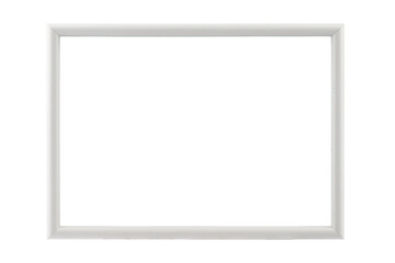 rectangular wooden frame for painting and photography isolated on a white background