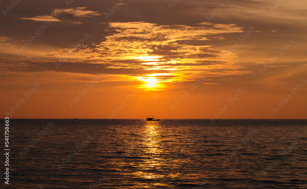 Sunset over the sea