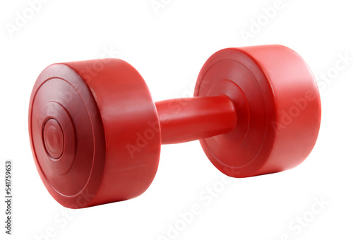 one red dumbell, png file photo