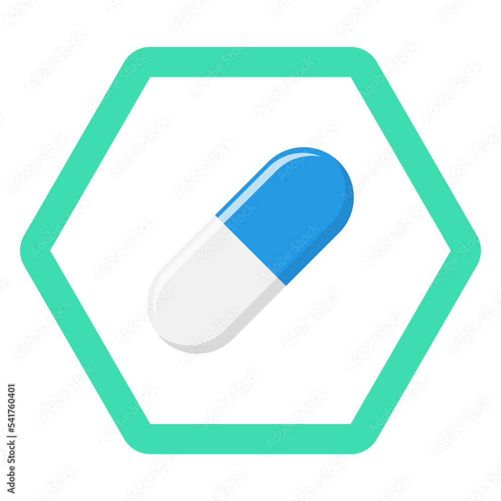 Blue Pill Capsule, Medicine, vector mark symbols green style. Isolated icon. Blue Pill Capsule, Medicine, vector mark symbols green style. Isolated icon.