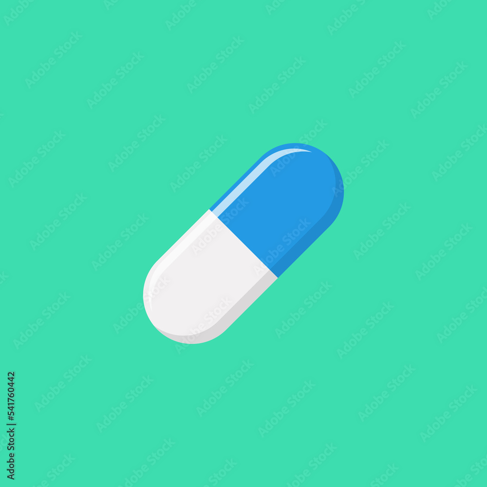 Blue Pill Capsule, Medicine, vector mark symbols green style. Isolated icon. Blue Pill Capsule, Medicine, vector mark symbols green style. Isolated icon.