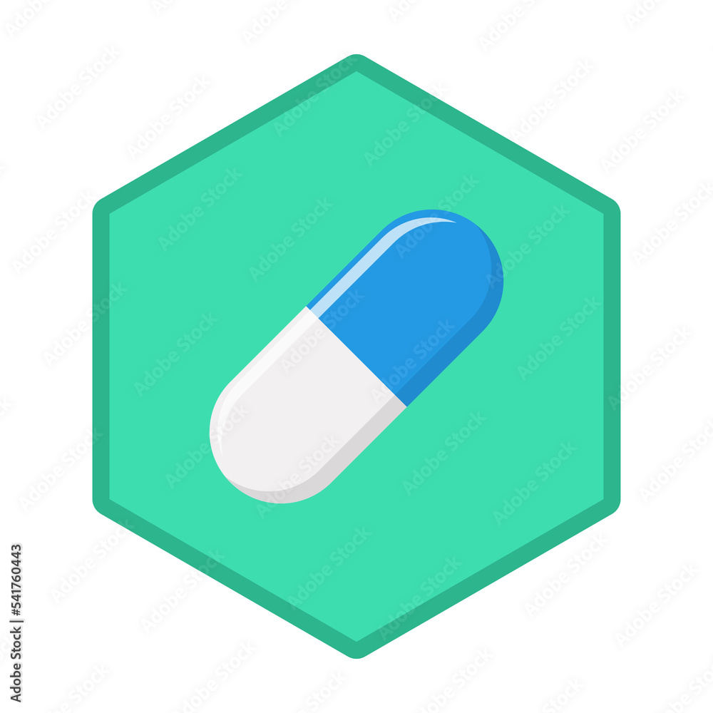Blue Pill Capsule, Medicine, vector mark symbols green style. Isolated icon. Blue Pill Capsule, Medicine, vector mark symbols green style. Isolated icon.