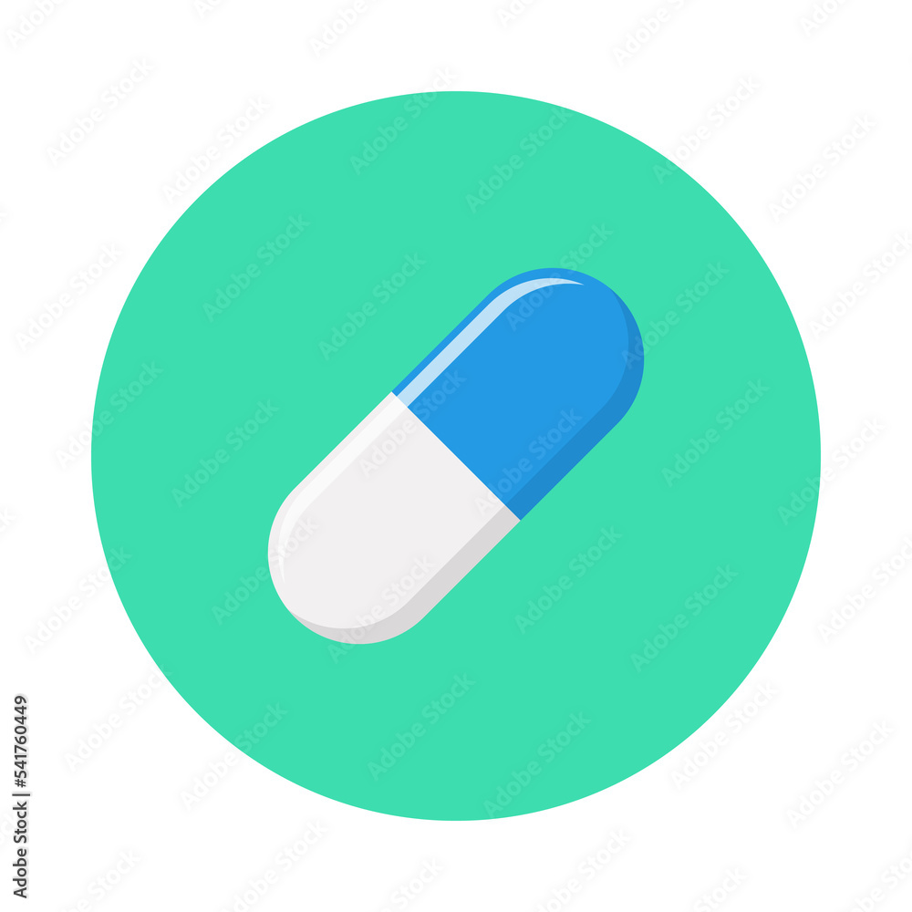 Blue Pill Capsule, Medicine, vector mark symbols green style. Isolated icon. Blue Pill Capsule, Medicine, vector mark symbols green style. Isolated icon.