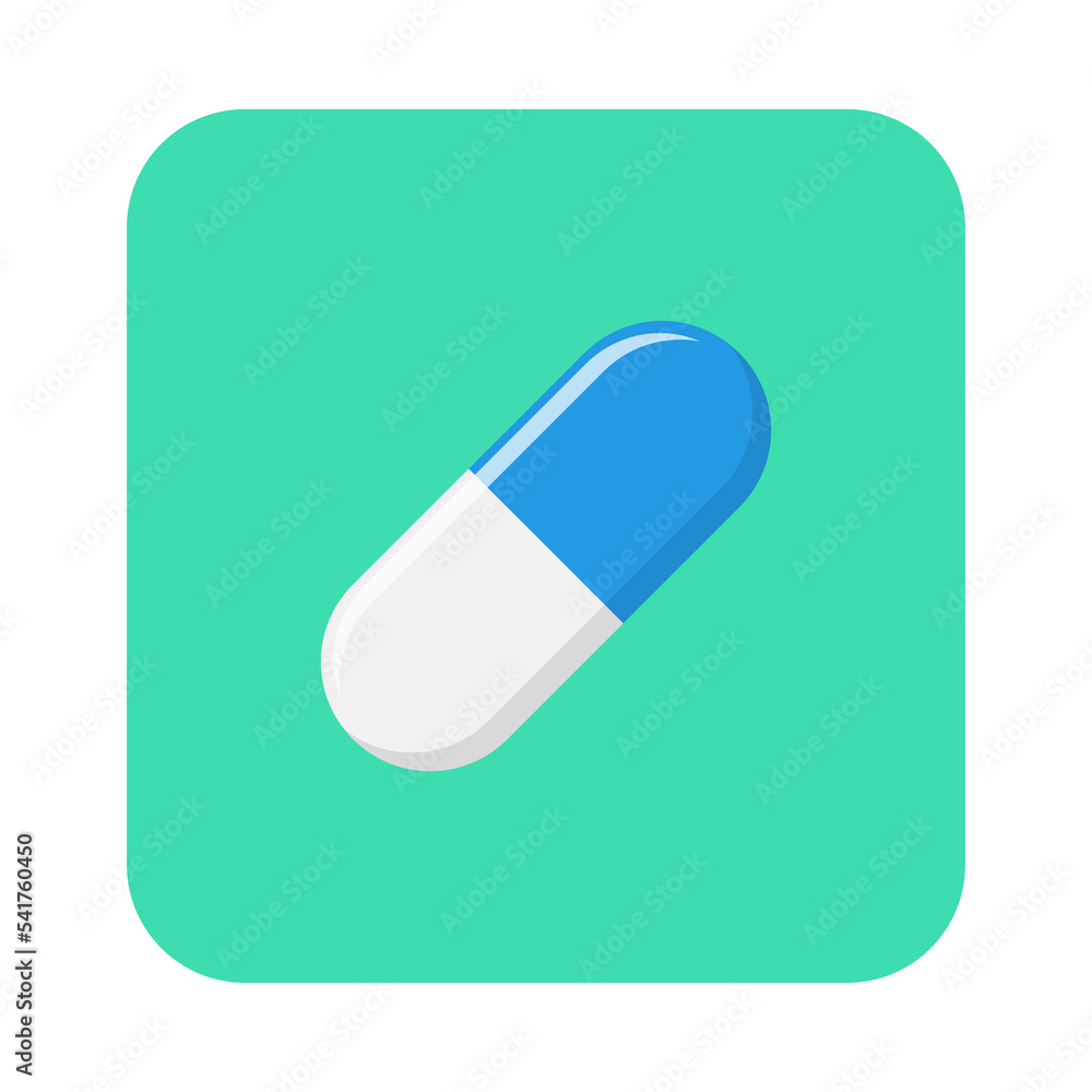 Blue Pill Capsule, Medicine, vector mark symbols green style. Isolated icon. Blue Pill Capsule, Medicine, vector mark symbols green style. Isolated icon.