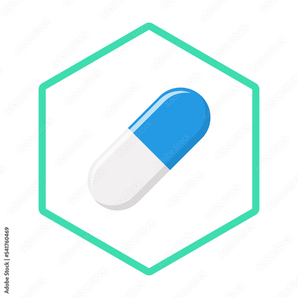 Blue Pill Capsule, Medicine, vector mark symbols green style. Isolated icon. Blue Pill Capsule, Medicine, vector mark symbols green style. Isolated icon.