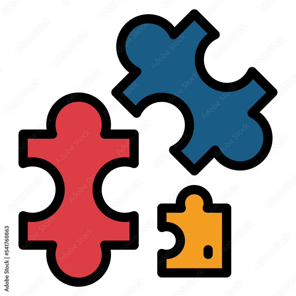 puzzle filled outline icon style puzzle filled outline icon style