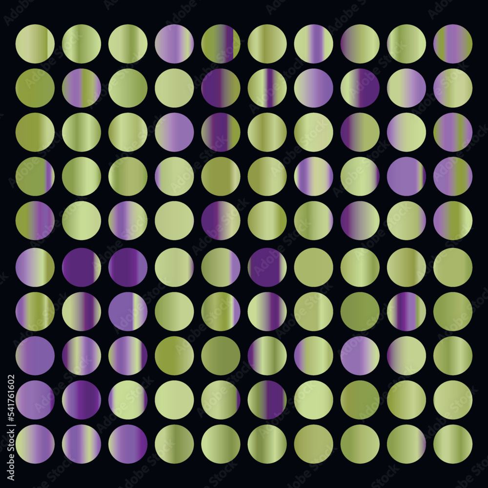Metalic gradient collection with shiny rainbow hologram. Holographic foil texture, green, blue, yellow, pink gradation. Vector set for frame, ribbon, border, other design Metalic gradient collection with shiny rainbow hologram. Holographic foil texture, green, blue, yellow, pink gradation. Vector set for frame, ribbon, border, other design