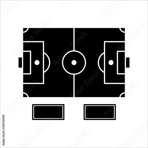 football field icon vector illustration, football field icon line style design, on white background.