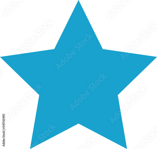 vector light blue star icon	