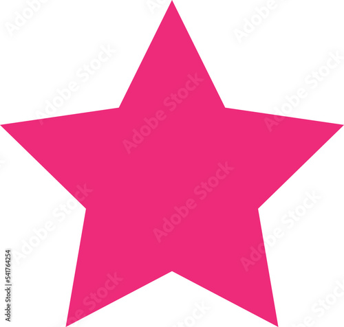 pink star icon  on white (vector)