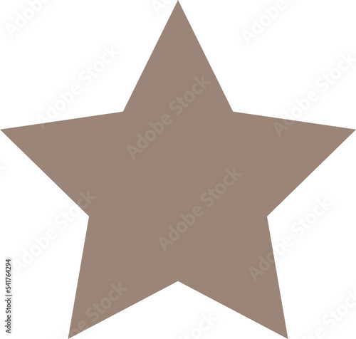 brown star icon on white (vector)