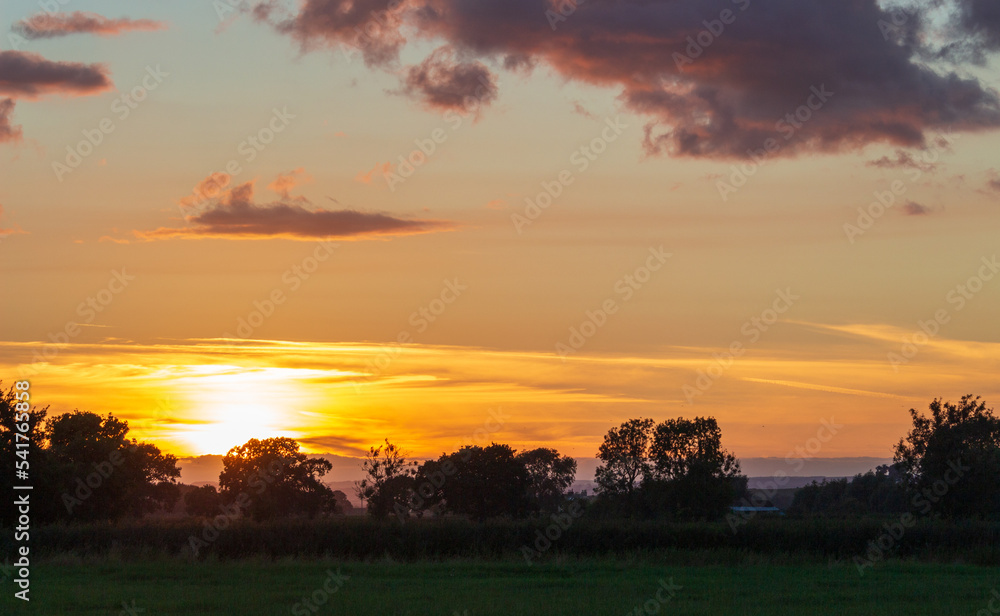 Sunset over Yorkshire Landscape