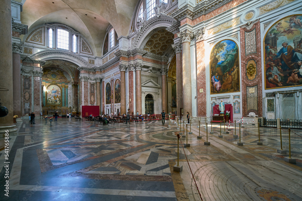 The mannerist styled church of Santa Maria degli Angeli church in Rome, Italy	
