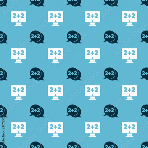 Set Equation solution and Equation solution on seamless pattern. Vector