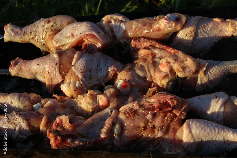 Chicken meat cooked on charcoal Chicken meat cooked on charcoal