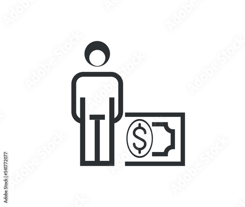 Business, man, capitalism icon