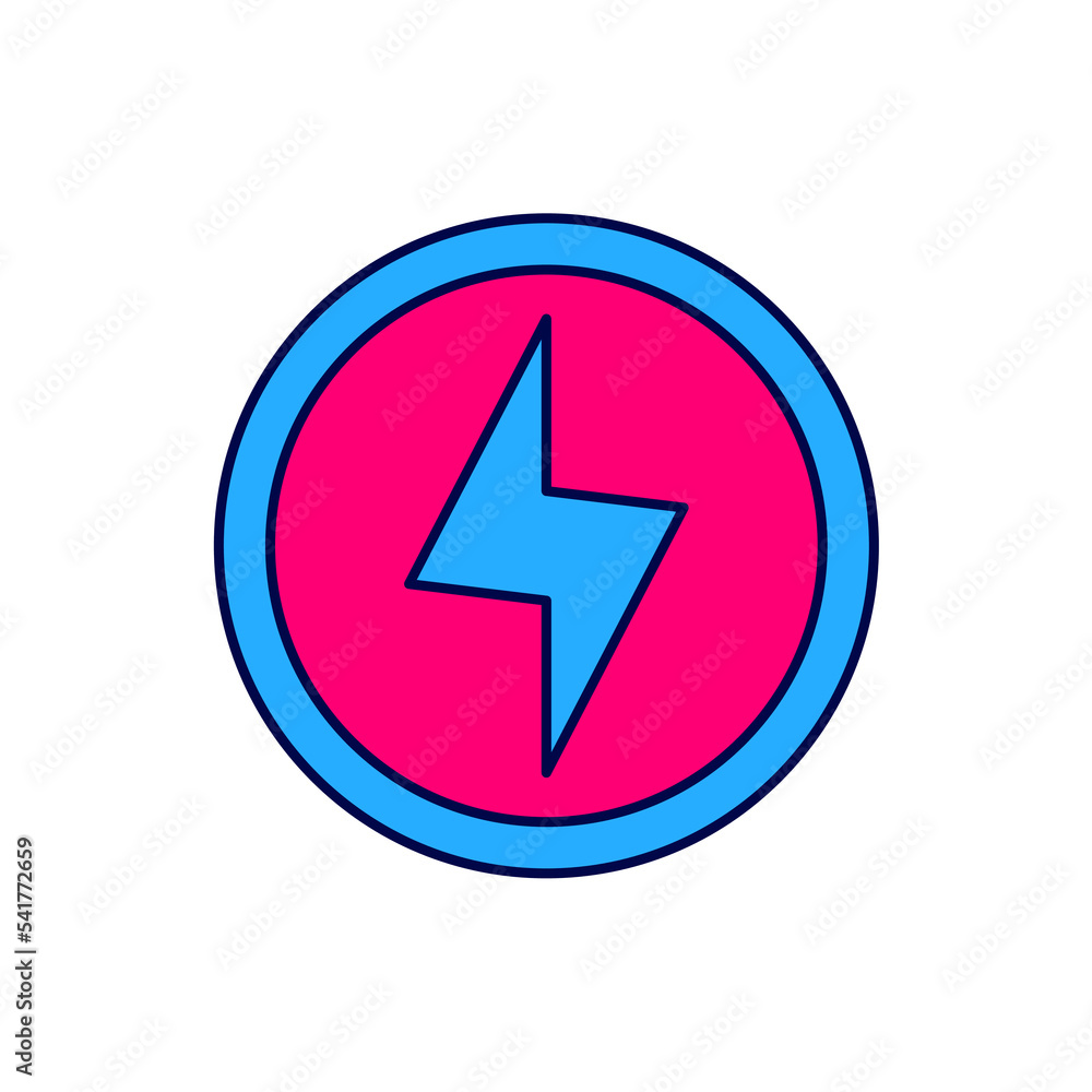 Filled outline Lightning bolt icon isolated on white background. Flash sign. Charge flash icon. Thunder bolt. Lighting strike. Vector Filled outline Lightning bolt icon isolated on white background. Flash sign. Charge flash icon. Thunder bolt. Lighting strike. Vector