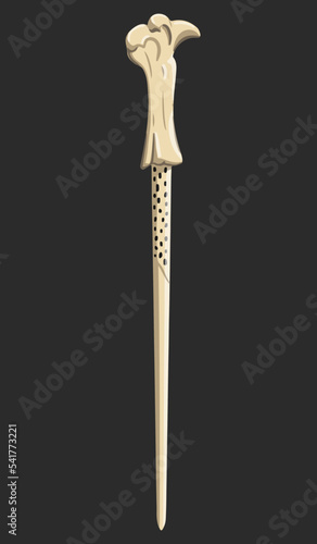 Symbol the magic wand from the book about Harry Potter . Vector illustration for great design for cards, tags and any purpose.