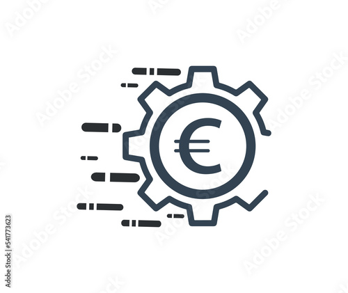 Money, dollar, cog icon