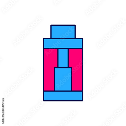 Filled outline Vape mod device icon isolated on white background. Vape smoking tool. Vaporizer Device. Vector