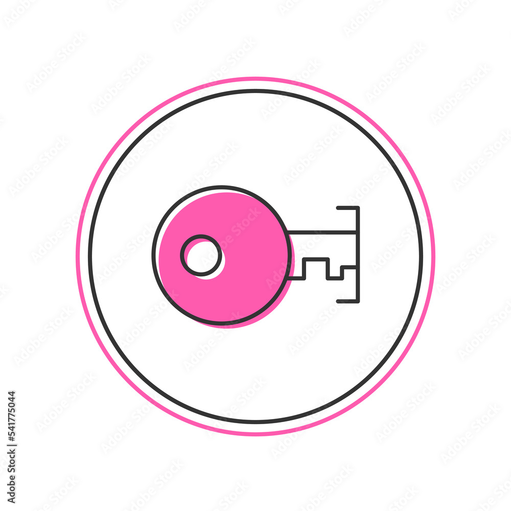 Filled outline Key icon isolated on white background. Vector Filled outline Key icon isolated on white background. Vector