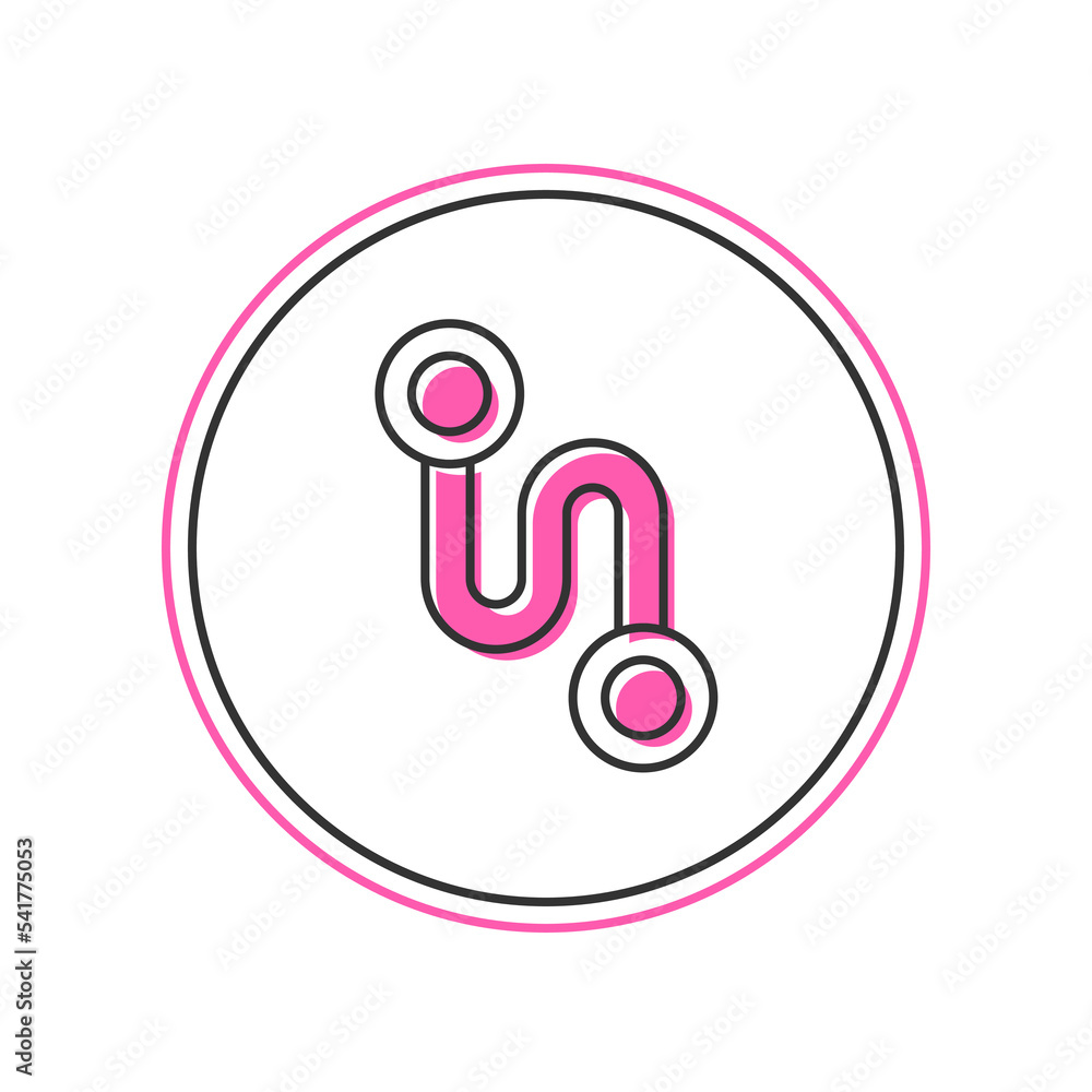 Filled outline Route location icon isolated on white background. Map pointer sign. Concept of path or road. GPS navigator. Vector Filled outline Route location icon isolated on white background. Map pointer sign. Concept of path or road. GPS navigator. Vector