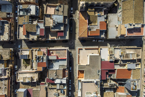 Aerial view of Pachino, Syracuse, Sicily, Italy.