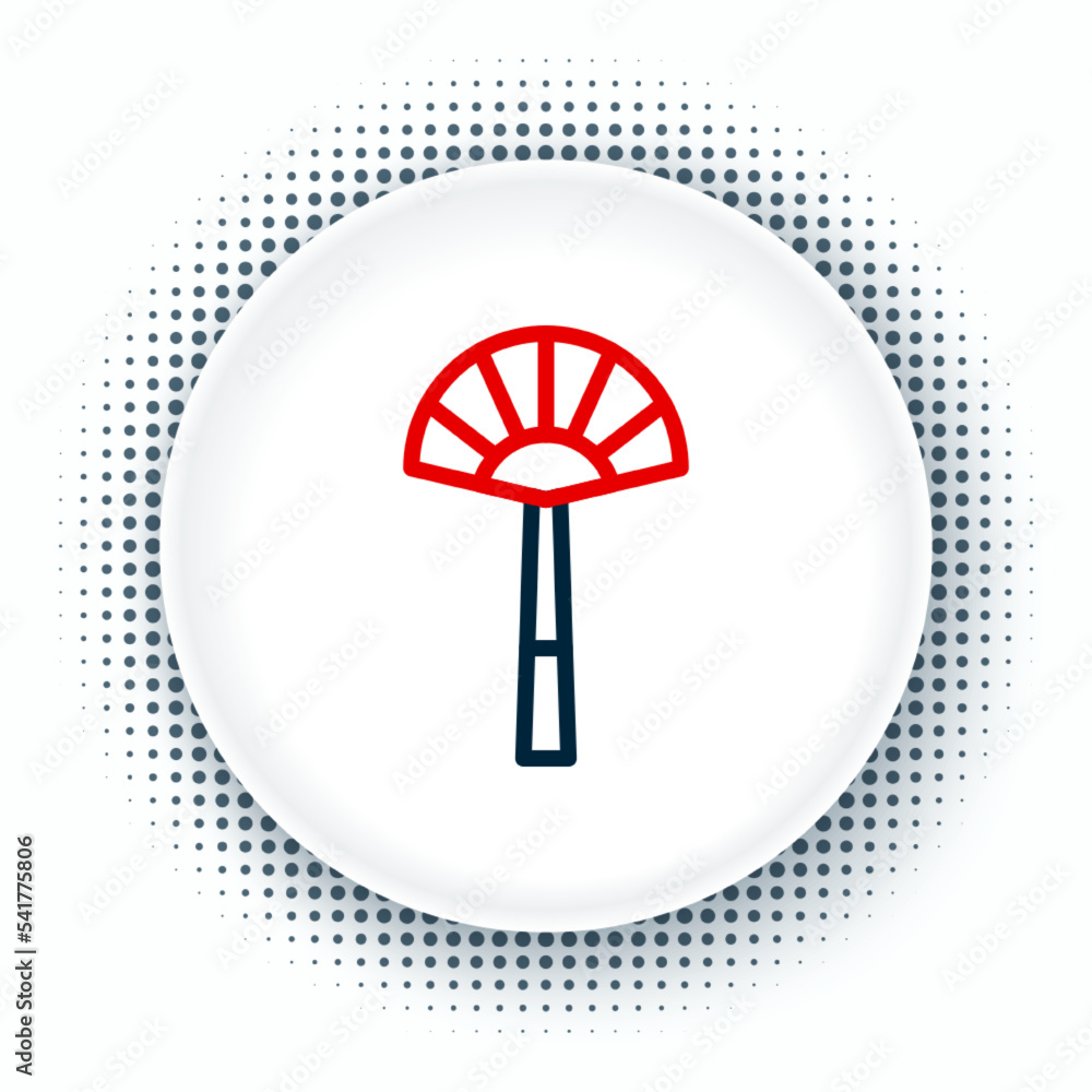 Line Egyptian fan icon isolated on white background. Colorful outline concept. Vector Line Egyptian fan icon isolated on white background. Colorful outline concept. Vector