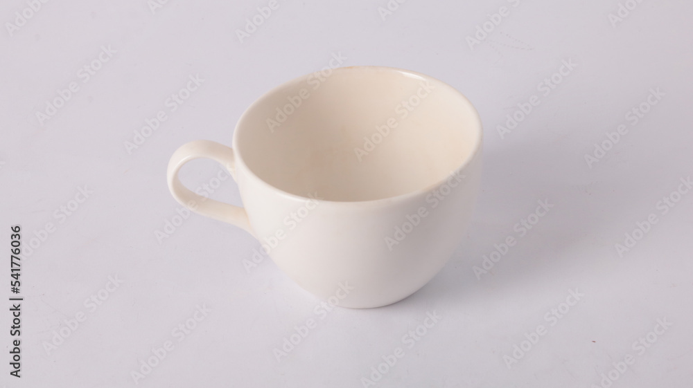 empty white cup on white background empty white cup on white background