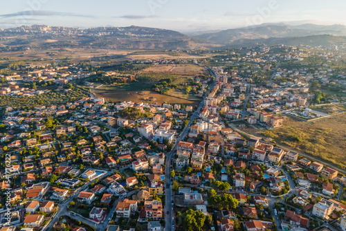 Aerial view of San Leone, Agrigento, Sicily, Italy.