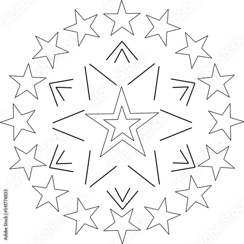 abstract stars circle