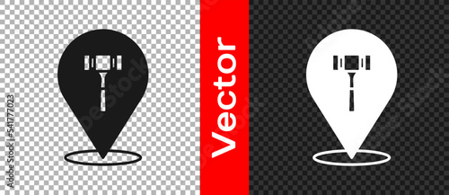 Black Auction hammer icon isolated on transparent background. Gavel - hammer of judge or auctioneer. Bidding process, deal done. Auction bidding. Vector