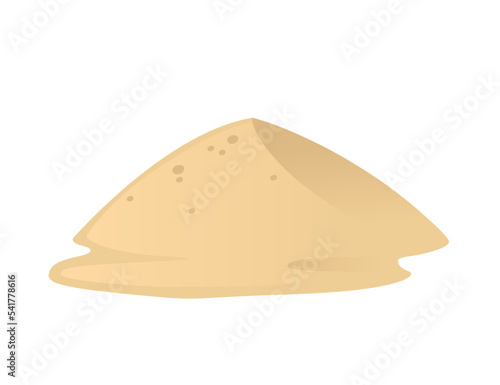 Sand heap for construction industry vector illustration isolated on white background