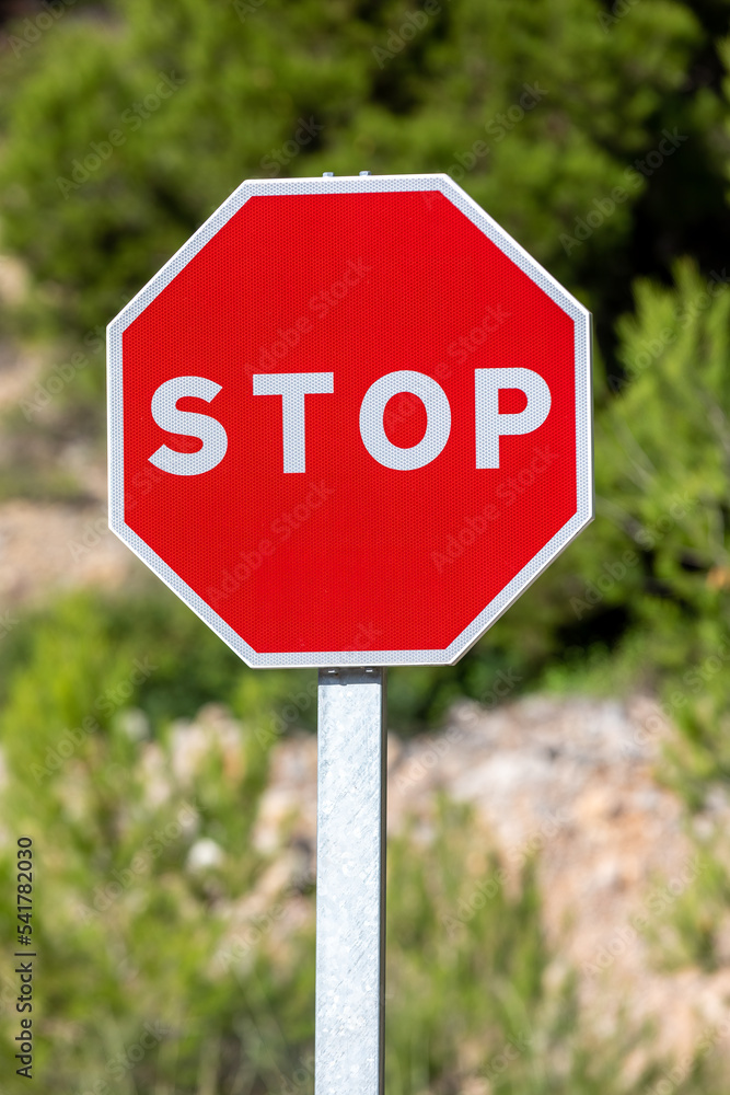 Road Sign: Stop Sign on pole