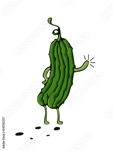 Spicy sexy pickled green cucumber waving pen