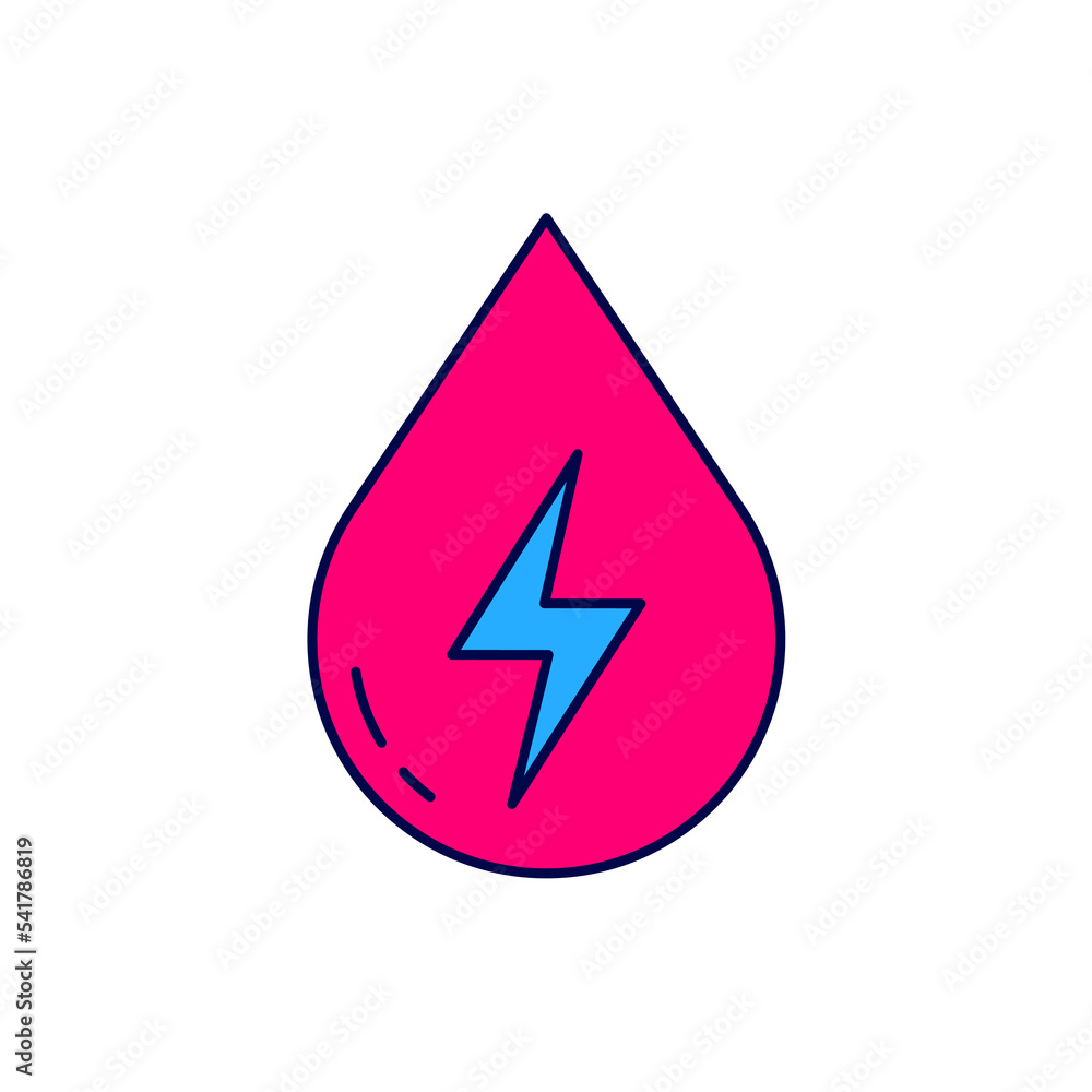 Filled outline Water energy icon isolated on white background. Ecology concept with water droplet. Alternative energy concept. Vector Filled outline Water energy icon isolated on white background. Ecology concept with water droplet. Alternative energy concept. Vector