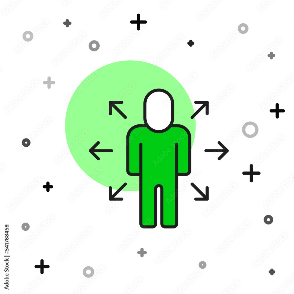 Filled outline Multitasking manager working icon isolated on white background. Vector Filled outline Multitasking manager working icon isolated on white background. Vector
