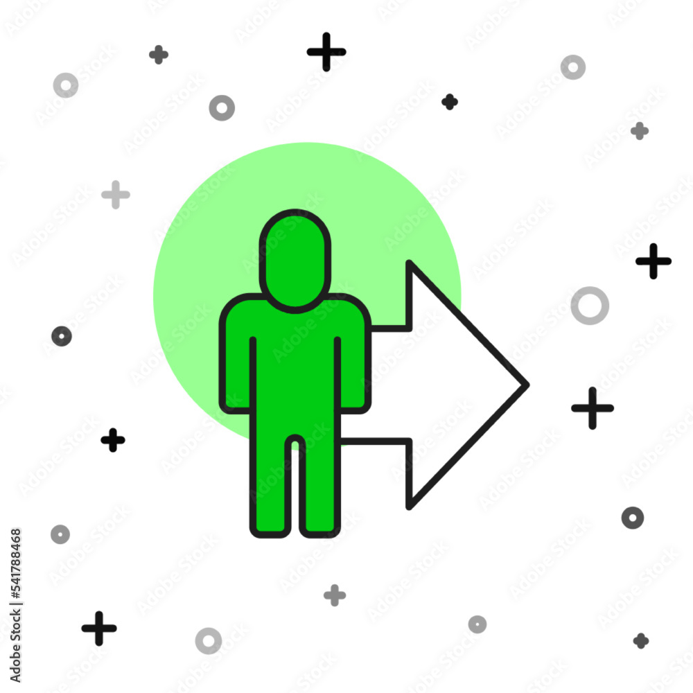 Filled outline Leader of a team of executives icon isolated on white background. Vector Filled outline Leader of a team of executives icon isolated on white background. Vector