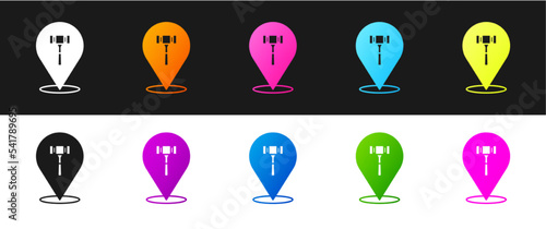 Set Auction hammer icon isolated on black and white background. Gavel - hammer of judge or auctioneer. Bidding process, deal done. Auction bidding. Vector
