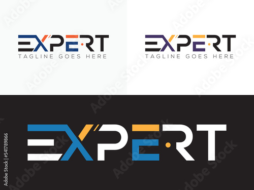  EXPERT text logo vector template