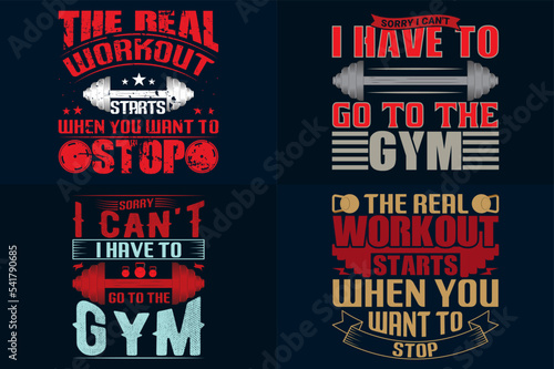 motivational quotes for workout T-shirt Design, Gym-Fitness T-shirt Design Bundle