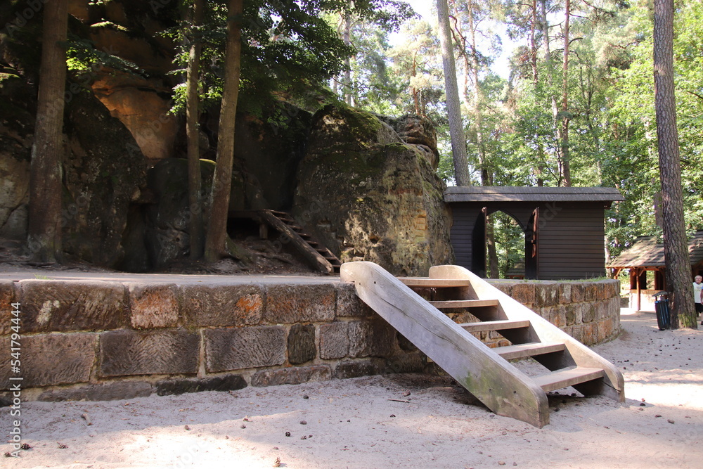 A nature theatre in the forest at Sloup, Czech republic