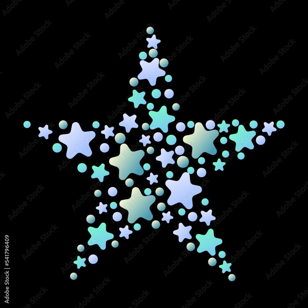 Decorative stars icon. Vector illustration.