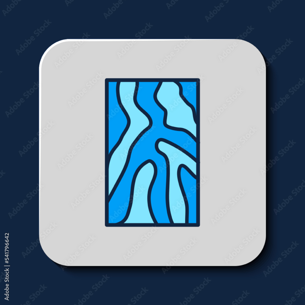 Filled outline Wooden beam icon isolated on blue background. Lumber beam plank. Vector Filled outline Wooden beam icon isolated on blue background. Lumber beam plank. Vector