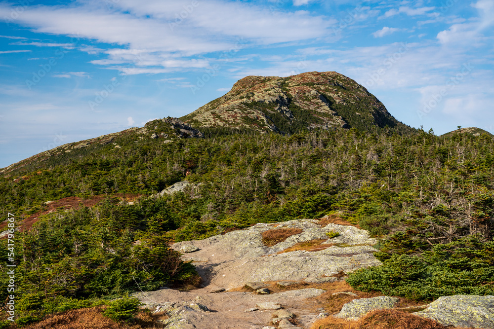 View towards the summit of Mount Mansfield near Stowe in Vermont